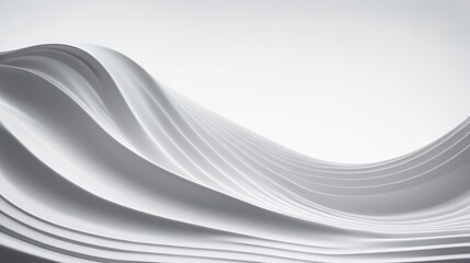 Obraz premium Abstract White Background With Wavy Lines