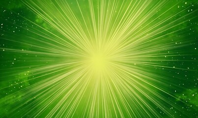  Magical Sunburst green light burst abstract rays on dark green
