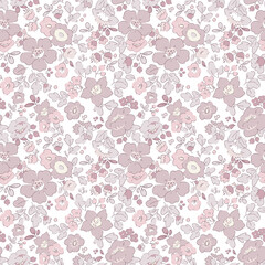 Beautiful Liberty seamless pattern. Digital trending texture illustration and flowers for background design beautiful textured effects floral art textile print stock illustration.