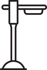 Decorative Street Light Icon Line Art