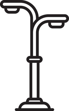 recommend clip art: Street Lamp Icon Line Art