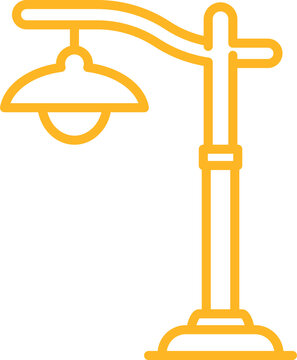 recommend clip art: Street Lamp Icon Line Art