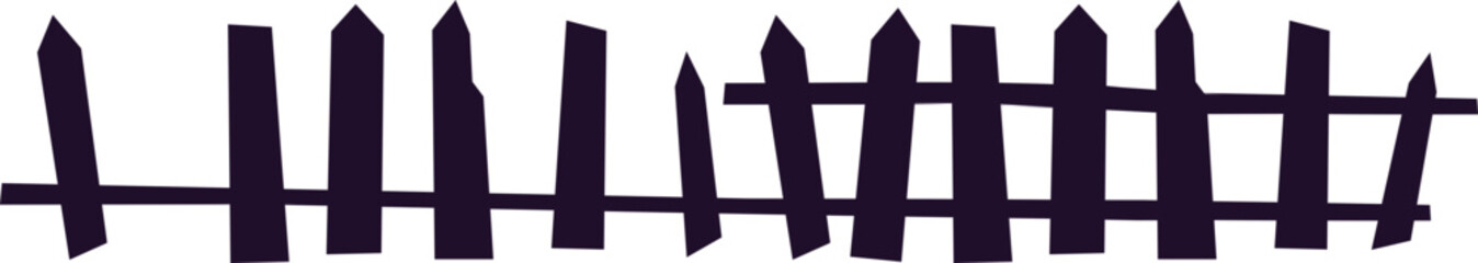 Silhouette Halloween Fence