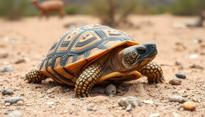 Obraz premium Coahuilan box turtle on sandy ground