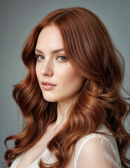 Elegant Redhead Beauty Portrait