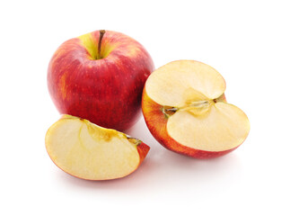 Whole and sliced apple.