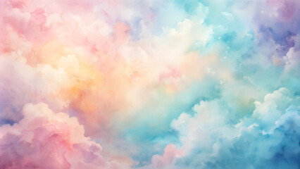 Soft watercolor texture in pastel tones. Abstract background. Futuristic, sci-fi