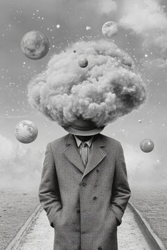 Wolkige Gedanken im imagin&auml;ren Raum