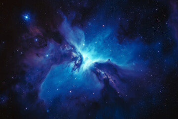Fototapeta premium An enchanting reflection nebula with subtle shades of turquoise and lavender