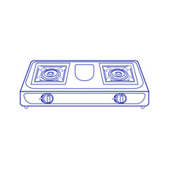 Make a Professional Gas Stove Image Vector
