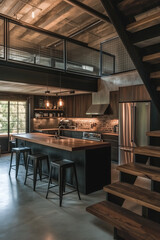 Modern industrial kitchen design