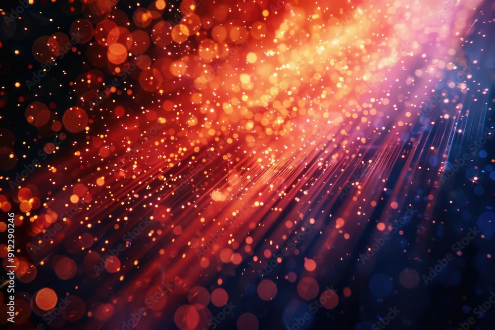 Poster Blurry image of red and blue colors on a gradient background, ideal for use as a placeholder or design element