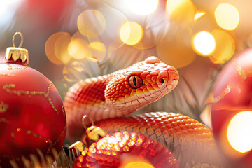 Beautiful greeting card with holiday composition for happy and joy celebrate New Year