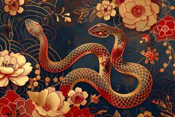 Obraz premium Beautiful greeting card with holiday composition for happy and joy celebrate New Year