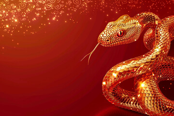 Fototapeta premium Beautiful greeting card with holiday composition for happy and joy celebrate New Year