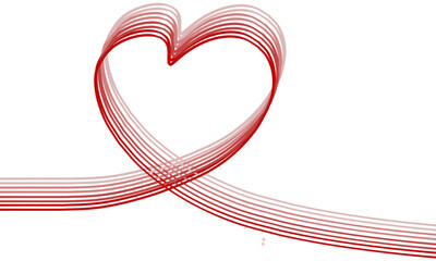 Obraz premium red heart background, Hand drawing red and pink heart illustrations, design for valentine's day, sign of I love you 