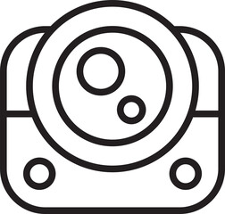 Camera Icon Line Illustration