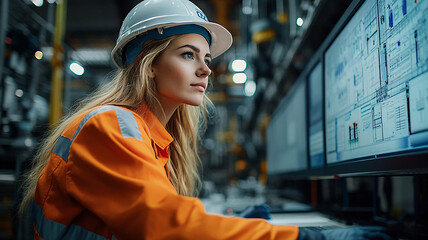 Clean energy concept planning, engineers in office, high-resolution charts and maps