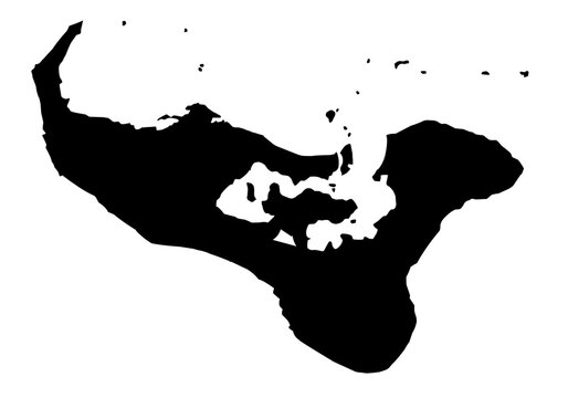 tonga map silhouette on transparent background
