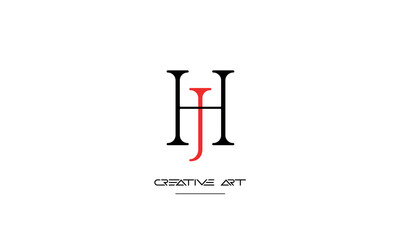 HJ, JH, H, J abstract letters logo monogram