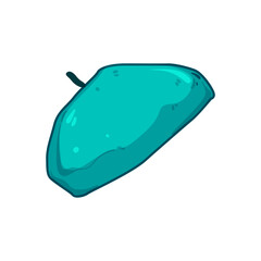 fashion beret cartoon. felt france, mustache drawing, silhouette woman fashion beret sign. isolated symbol vector illustration