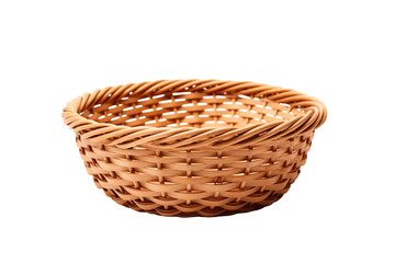 Obraz premium A Rustic Woven Basket for Everyday Use on a White or Clear Surface PNG Transparent Background.