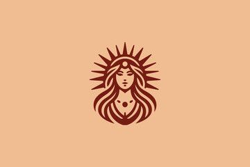 sun goddess logo for sale