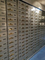 old safe deposit boxes in the bank