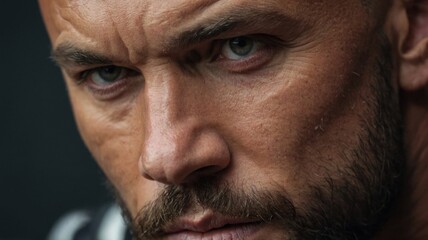 Closeup of muscular man
