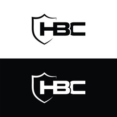 HBC logo design in security shape vector © SAHA ALOM