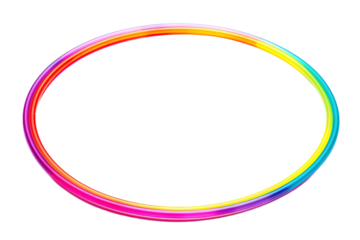 A Colorful Hoop of Joy and Movement on a White or Clear Surface PNG Transparent Background