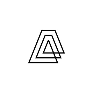 triple a letter mark aaa logo vector icon illustration