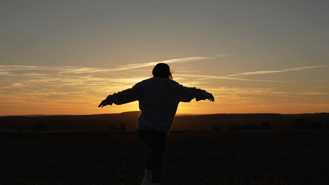 Good morning positivity, dancing at sunrise, vibes energy mindset start of day