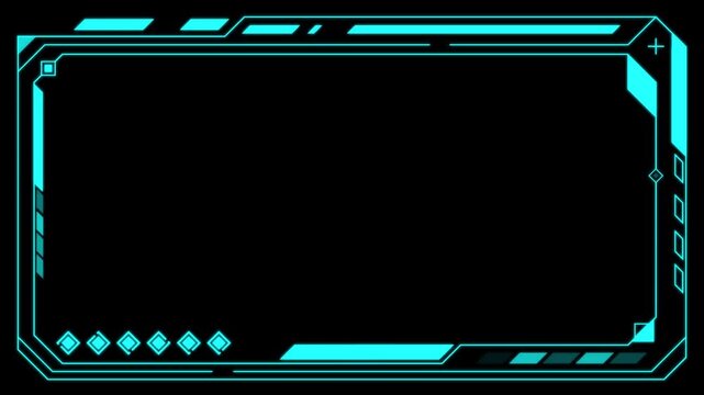 futuristic frame video footage background with geometric neon light