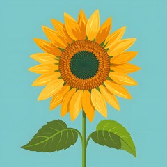 Fototapeta premium Vibrant Sunflower Illustration