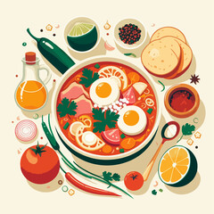 Mexican food vector illustration