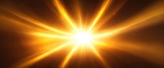 Obraz premium Orange light burst with the color of yellow, golden sparkling abstract beautiful rays of lights on dark background