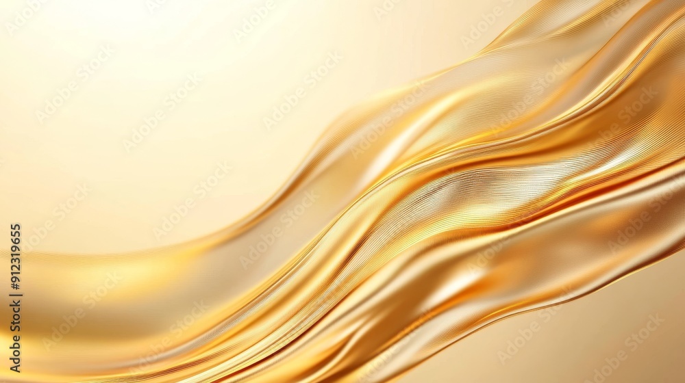 Poster luxurious futuristic gold vector background with flowing lines and gradient texture for technology p