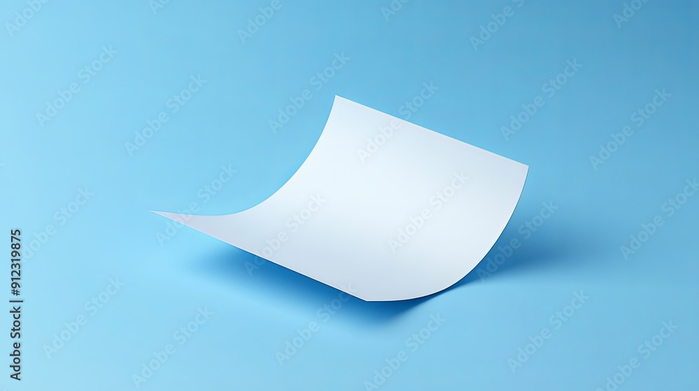 Poster empty ticket with soft shadows, creating a sense of depth and dimension
