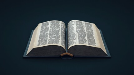 Obraz premium Ancient Wisdom Revealed: An aged tome lays open, its weathered pages whispering tales of forgotten lore against a dramatic backdrop. 