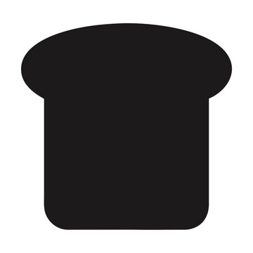 recommend clip art: Black and white bread slice silhouette icon. Vector illustration