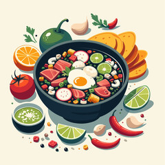 Mexican food vector illustration