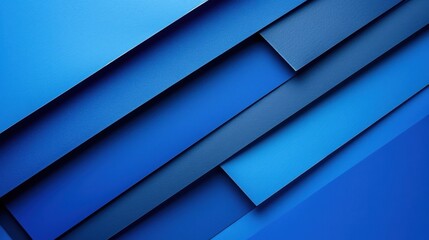 Obraz premium Geometric abstract background with overlapping blue layers creating a modern and sleek design ideal for tech or design projects.