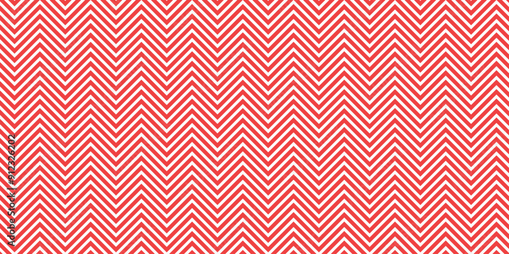 Poster Red zigzag pattern design element background. Vector
