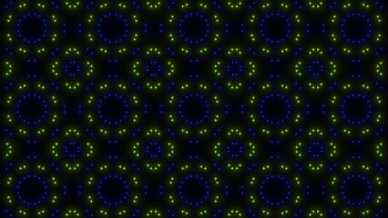 Purple and Green Neon Geometric Pattern Background