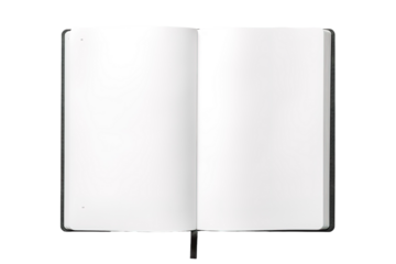An Open Book Ready For The Next Chapter on a White or Clear Surface PNG Transparent Background