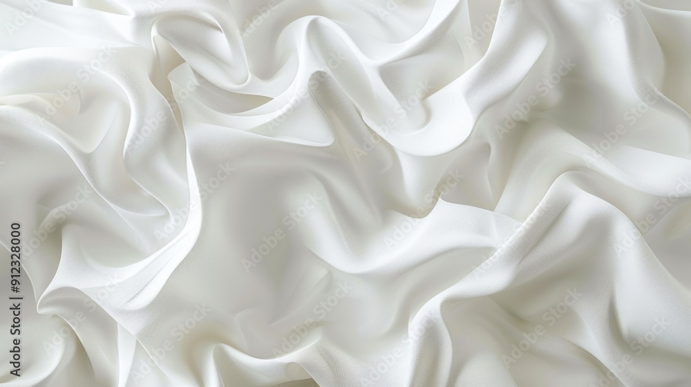 Poster a detailed shot of a white fabric texture, suitable for background or textile design