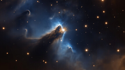 Fototapeta premium A reflection nebula resembling a cosmic veil
