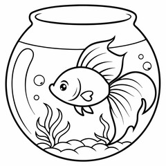 Betta fish art vector illustration