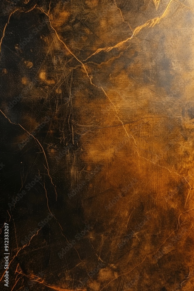 Poster A close-up view of a brown marble surface with intricate patterns and textures